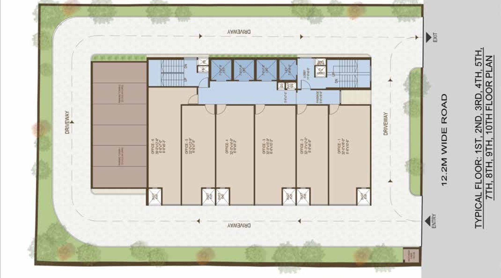 Adyah-EOS-IT-Park-Typical-Floor-Plan